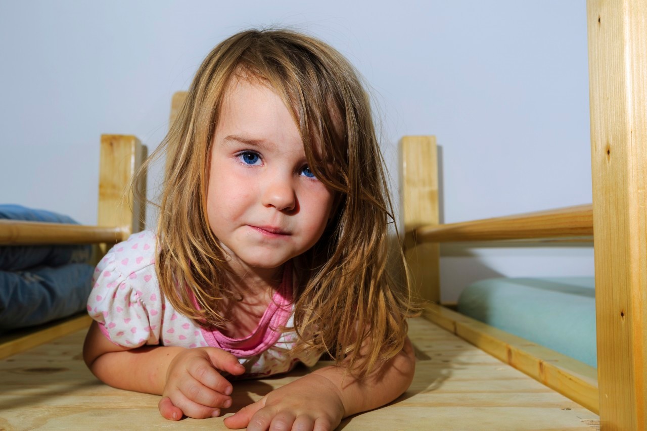 16 Feb 2015 --- Girl, 3 years, in the kid's room --- Image by © Markus Obländer/imageBROKER/Corbis