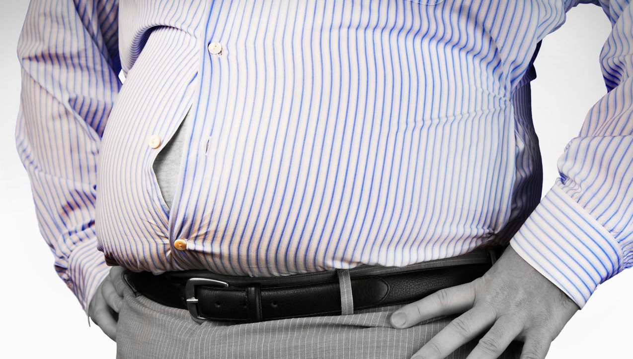 Overweight Man's Stomach --- Image by © moodboard/Corbis