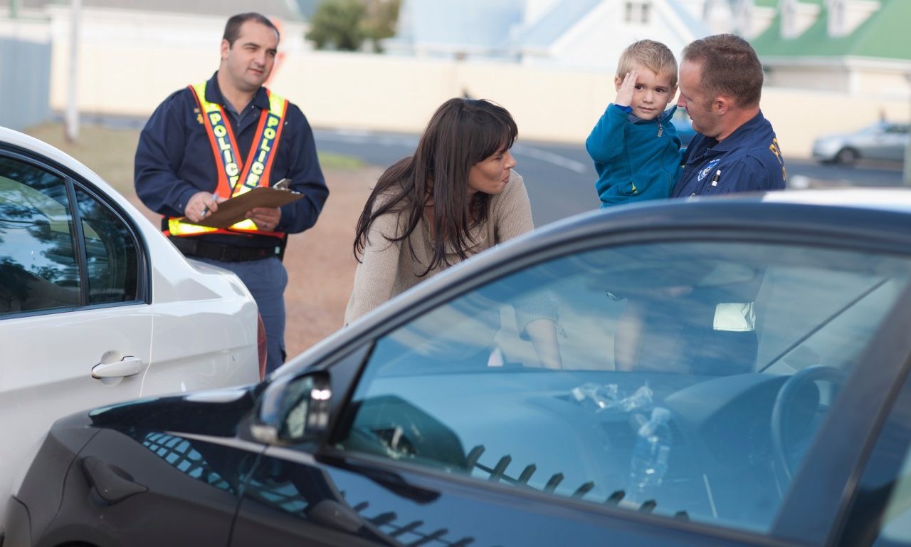 Car accident scene --- Image by © Zero Creatives/Corbis